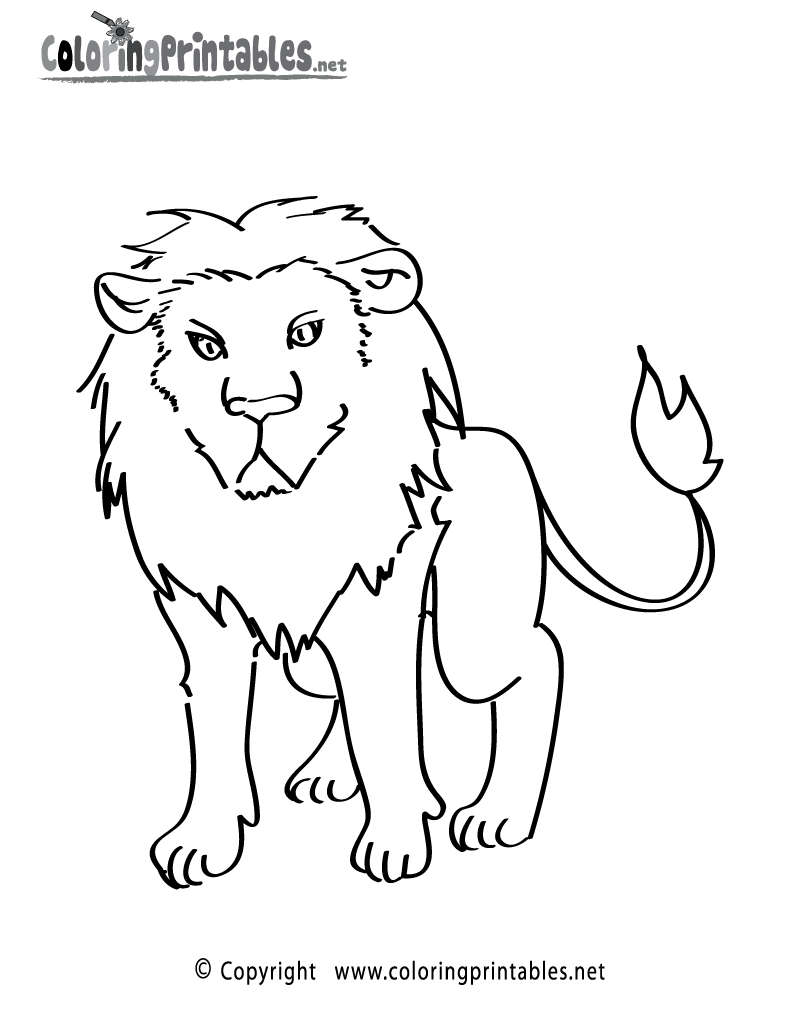 Lion Coloring Page A Free Animal Coloring Printable