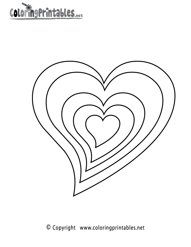 Hearts Coloring Page A Free Girls Coloring Printable