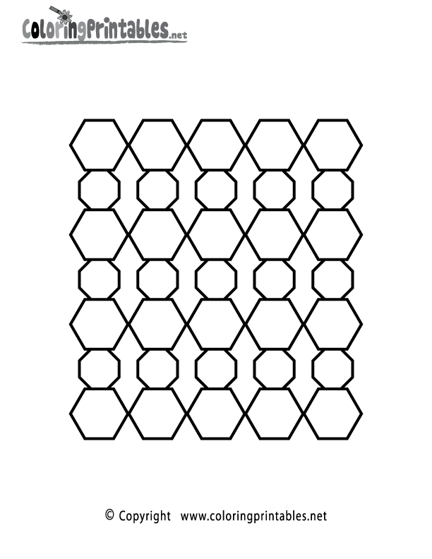 honeycomb coloring page