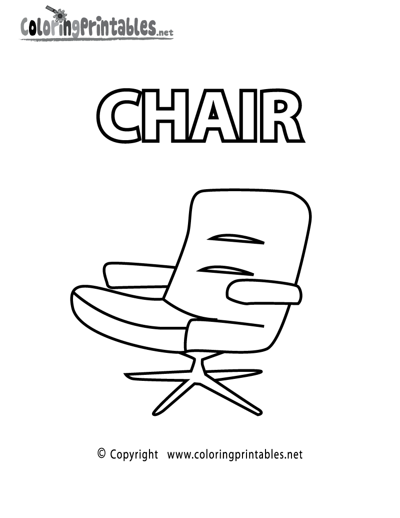 Vocabulary Chair Coloring Page - A Free Educational Coloring Printable