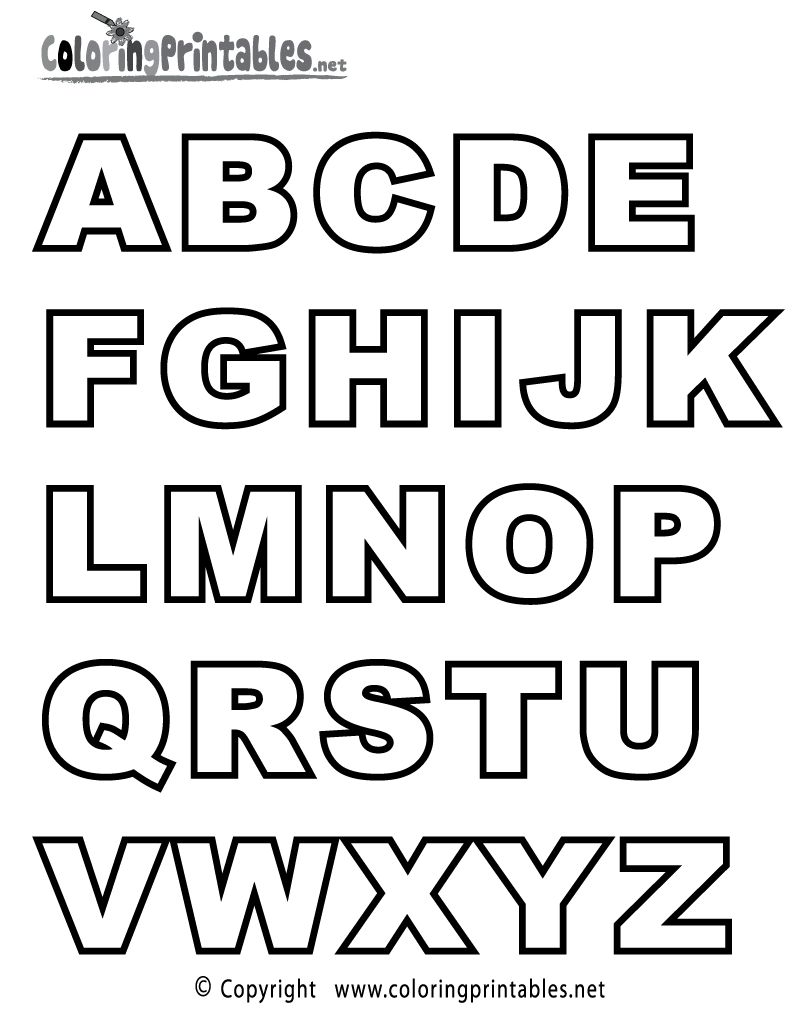 alphabet coloring pages preschool pdf
