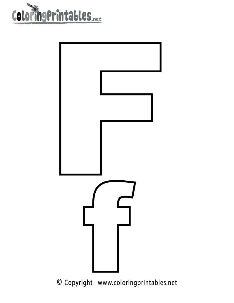 Alphabet Letter F Coloring Page A Free English Coloring Printable