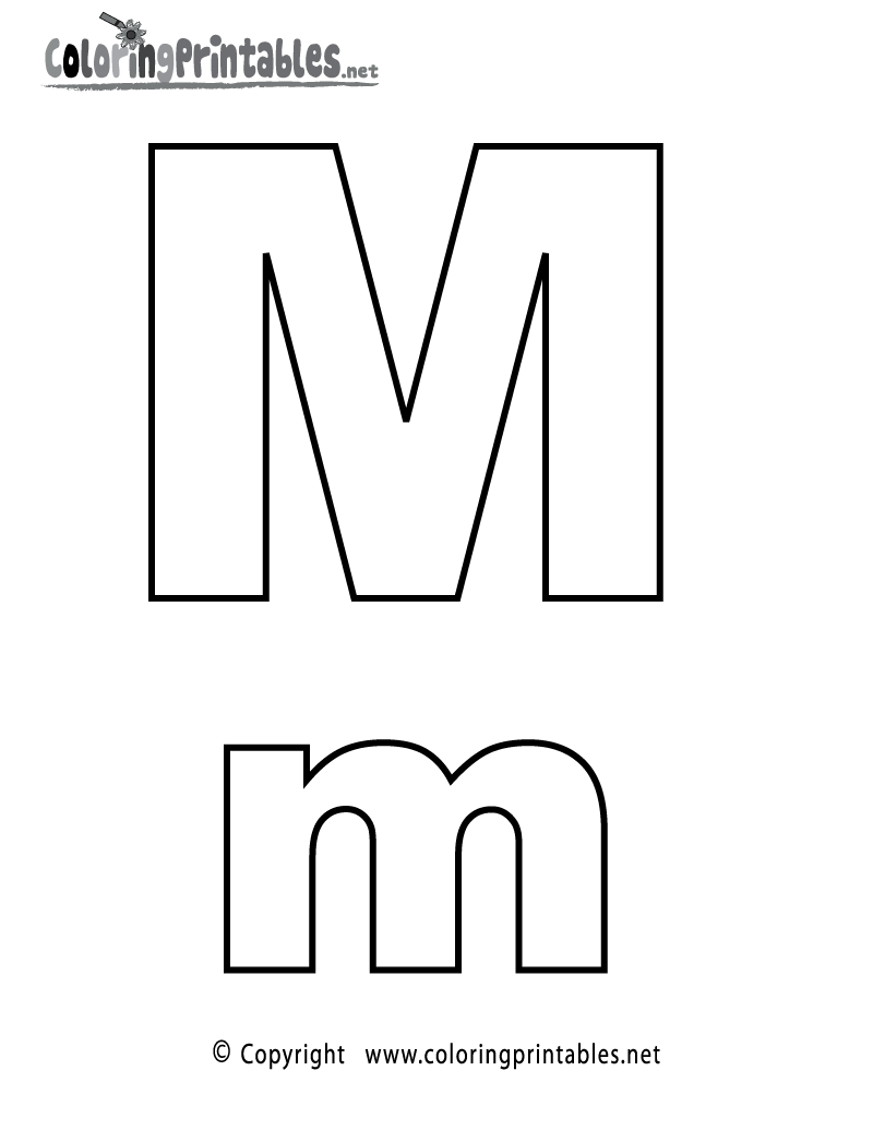 capital letter m template