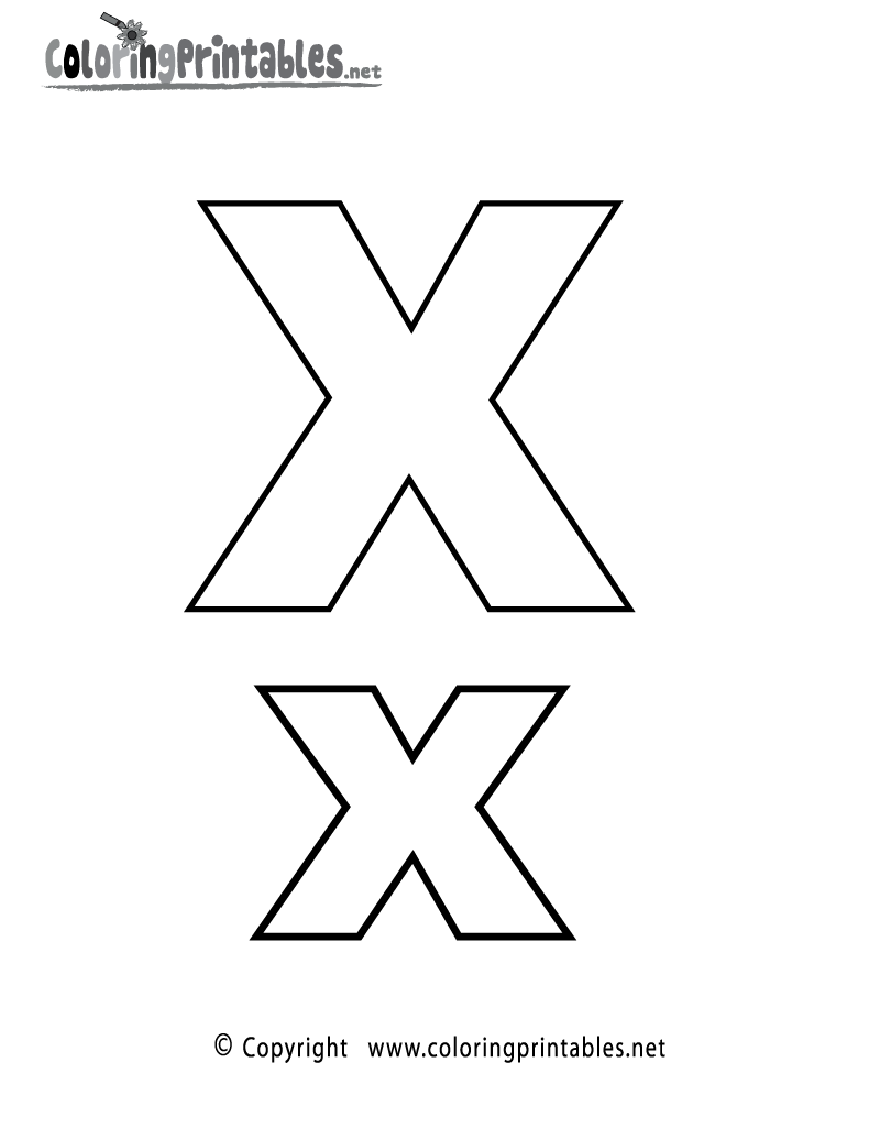 the letter x in black