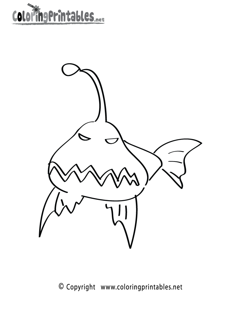scary fish coloring page a free ocean coloring printable