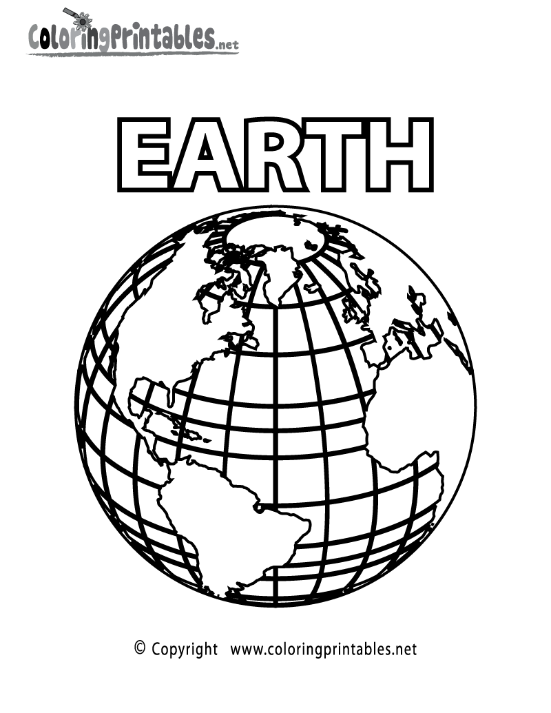 earth planet coloring page