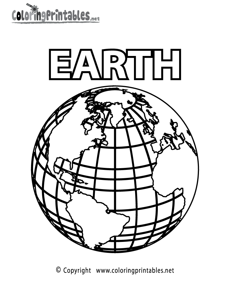 Earth Coloring Pages Free Printable