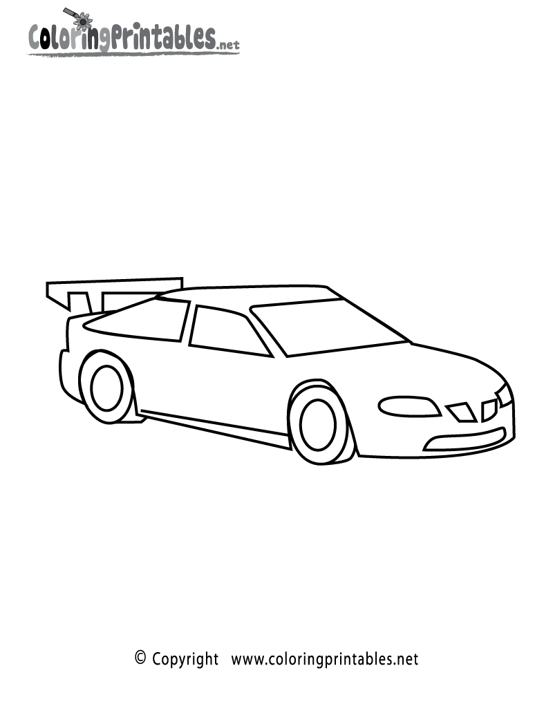stock car coloring pages