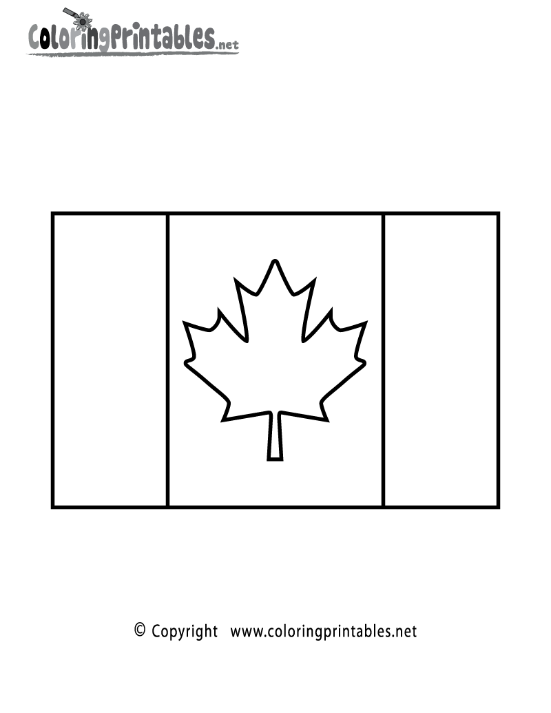 Canada Flag Coloring Page A Free Travel Coloring Printable