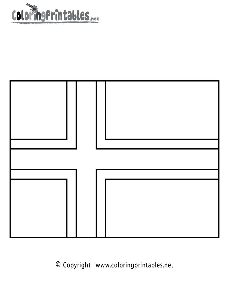 Norway Flag Coloring Page A Free Travel Coloring Printable